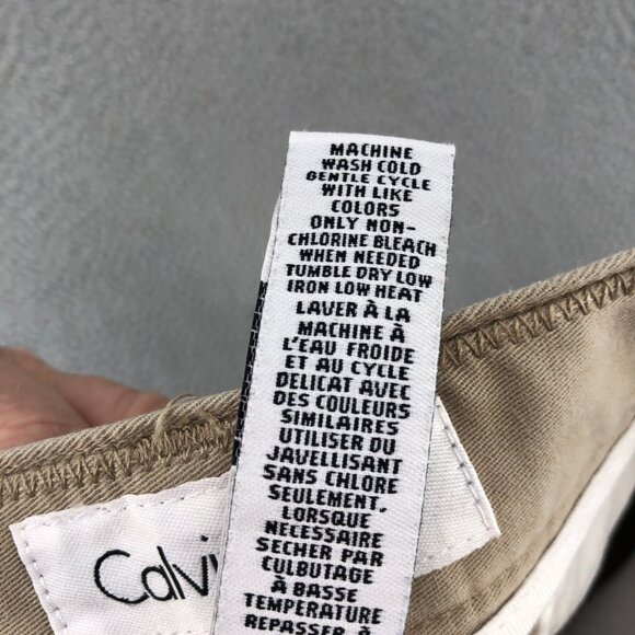 Calvin Klein Pants Mens 30 Beige Chino Twill Straight Leg Everyday Casual Work - Picture 8 of 13